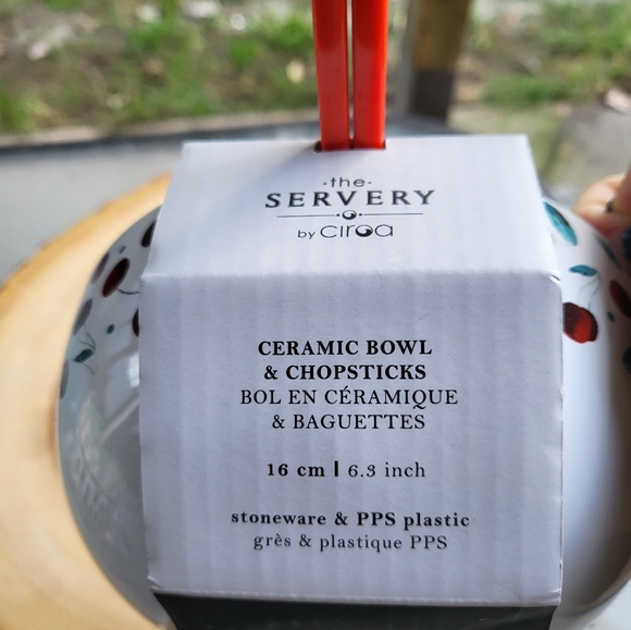 Ceramic Bowl + Chopsticks by Ciroa - Picture 3 of 3